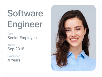 Profile section showing some key/value pairs of information